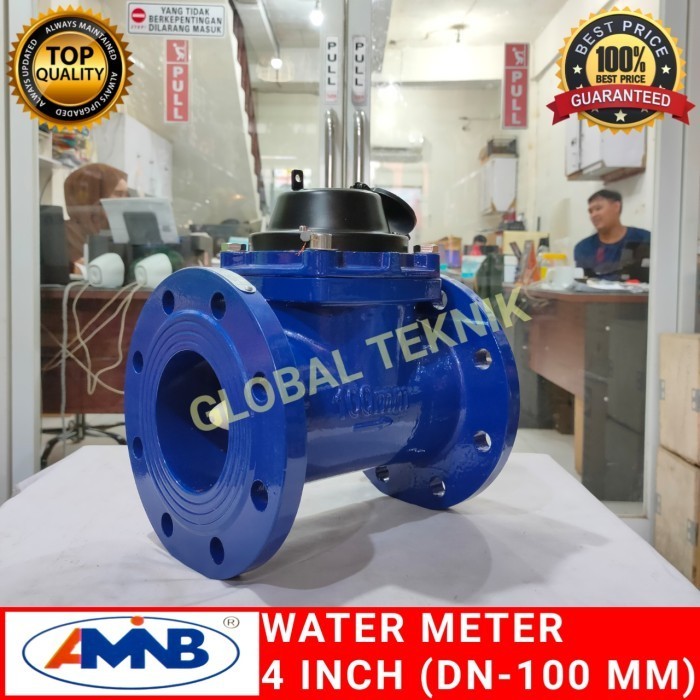 TERBARU - Meteran Air Flow meter Air Bersih Flange 4" inch AMNB Water Flow Meter