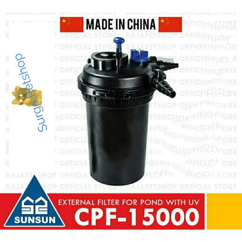 SUNSUN CPF 15000 EXTERNAL FILTER AQUARIUM KOLAM IKAN WITH UV CPF15000 CANISTER EKSTERNAL MESIN DENGA