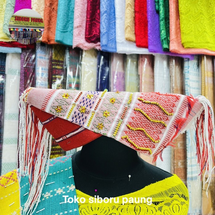 Bulang Simalungun Payet - Merah Terang