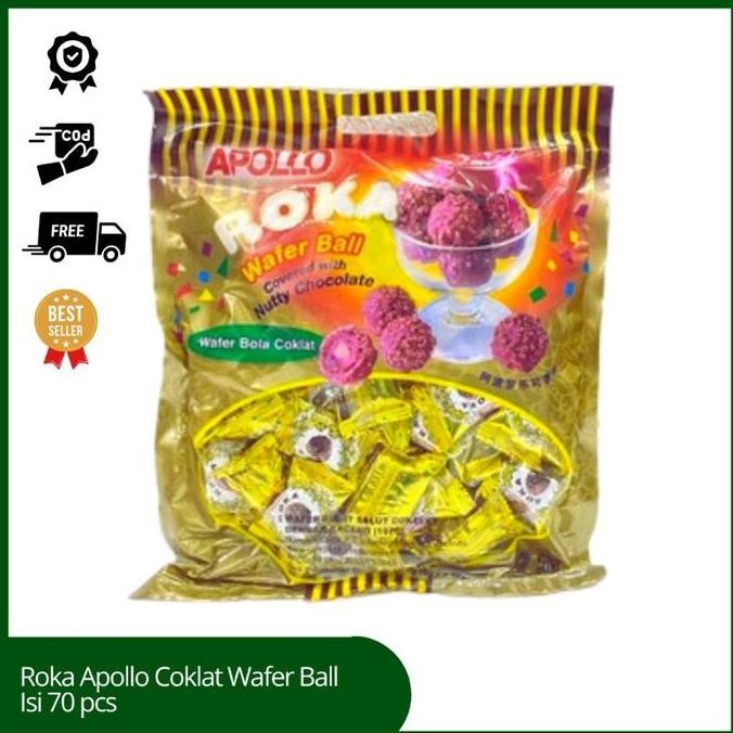 

Terlaris Roka Apollo Coklat Wafer Ball Isi 70 Pcs Berkualitas