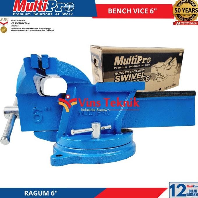Ragum Multipro 6" Bench Vice Clamp Catok Paron Multipro Tersedia