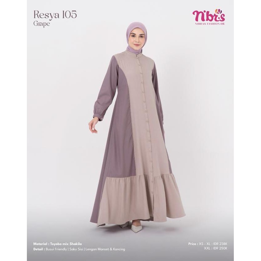 Trend Gamis Nibras Terbaru Resya 105 Gamis Wanita Kekinian Termurah Baju Muslim Wanita Terbaru Gamis
