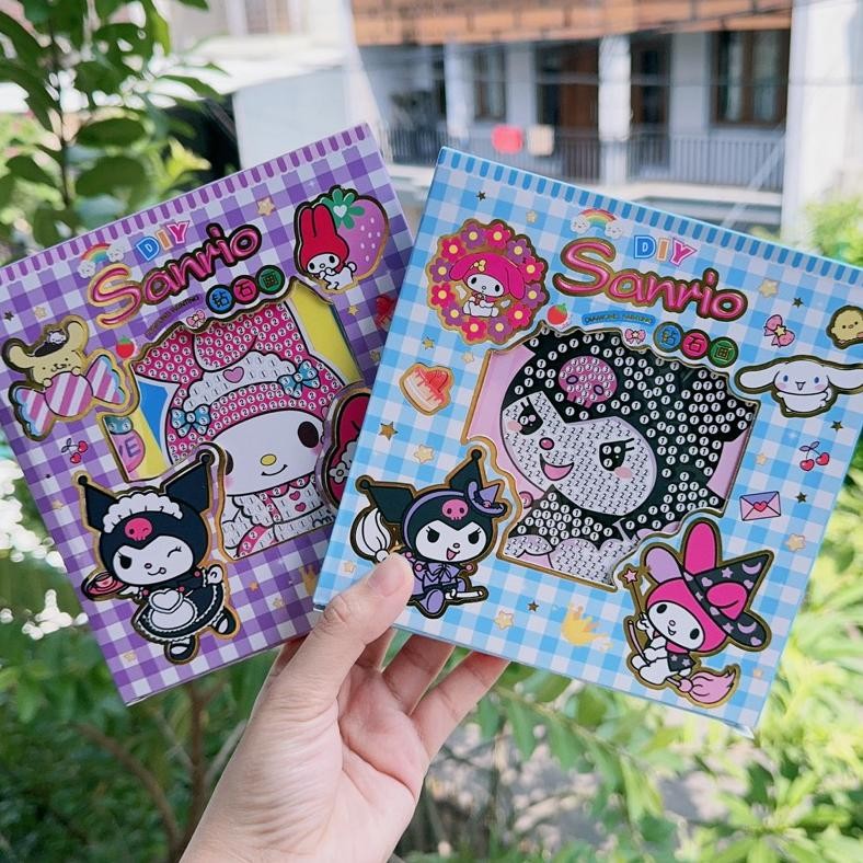 

[Bisa Cod] Ready Mainan Stiker Diamond Painting Plus Bingkai Diy Sanrio Series Cod