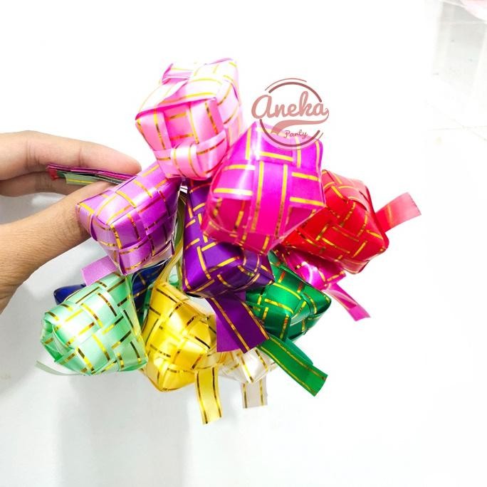 

Ketupat Lebaran Pita Parsel / Hiasan Parsel / Aksesoris Idul Fitri / Lebaran Ketupat Hias Parsel D Sale