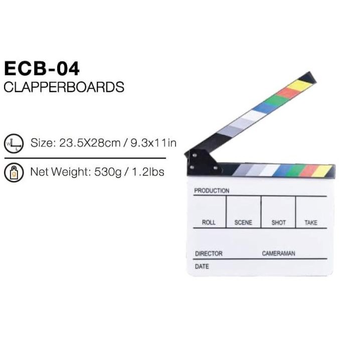 E-Image Clapper Board White - Eimage Clapper Board Putih New Stok
