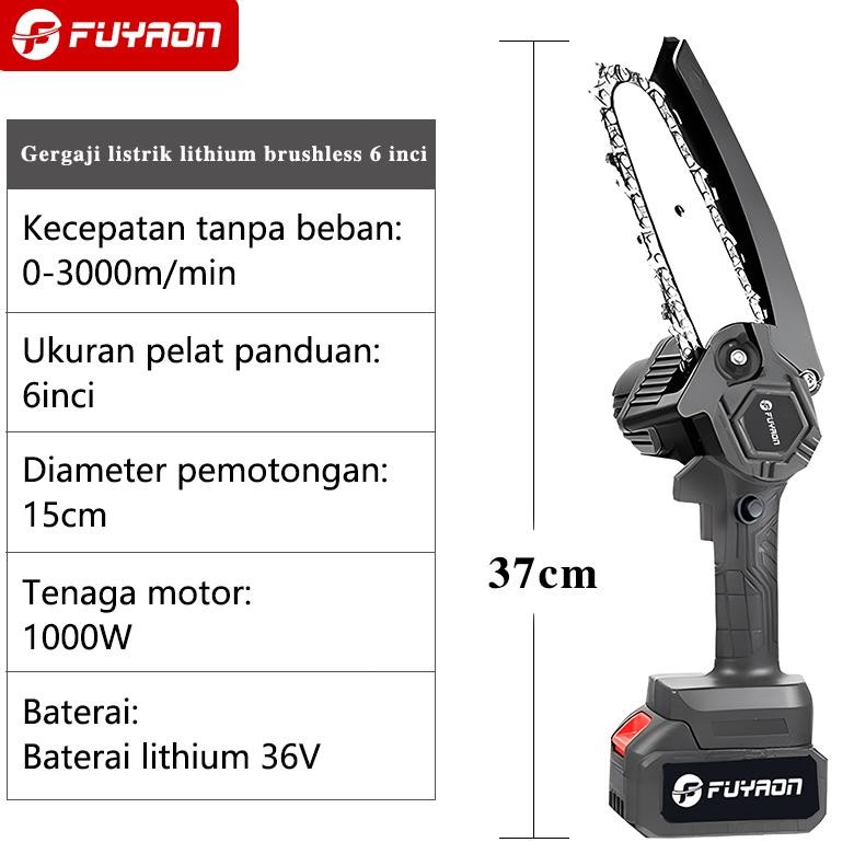 KLJ 6 Inch 36V Gergaji Listrik Genggam Portabel Gergaji Listrik Mini Gergaji Listrik Alat Pemangkasa