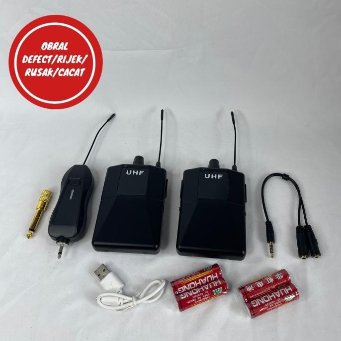 Xtuga Uhf Mikrofon Nirkabel Lavalier Wireless 2 Transmitter - Ad-220 New Stok