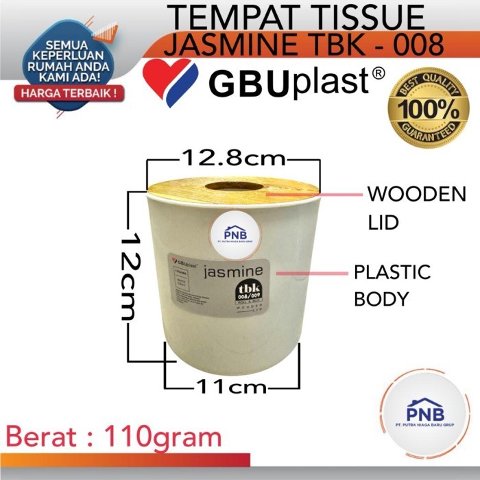 BELILAH KOTAK TISU KAYU MINIMALIS BOX TEMPAT TISSUE GBU PLAST JASMINE TBK-008 DSK4