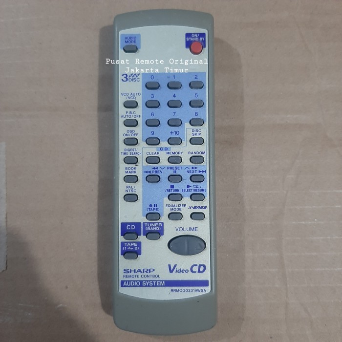 REMOTE REMOT DVD VCD HOME THEATER SHARP RRMCG0231AWSA ORIGINAL