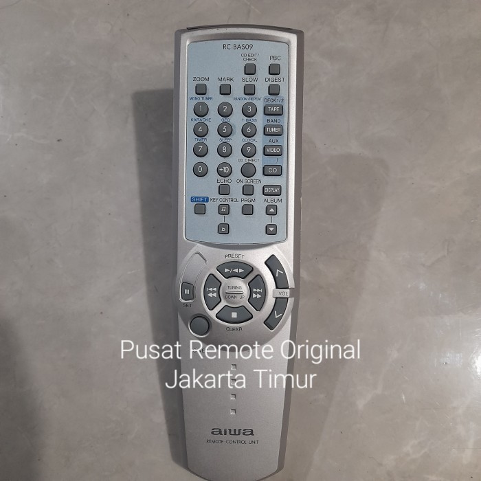 TERLARIS REMOTE REMOT DVD COMPO AIWA RC-BAS09 ORIGINAL ASLI