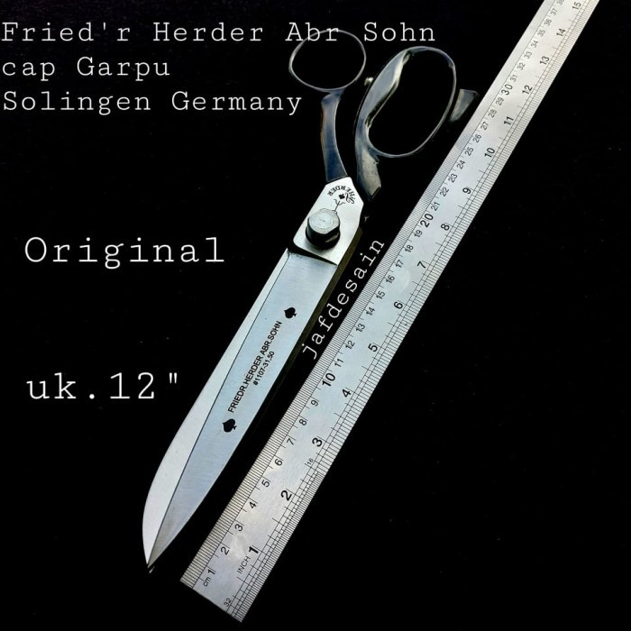 

Gunting kain cap Garpu 12" Asli 100% made in Germany