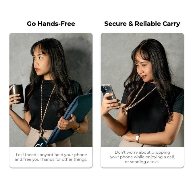 

UNEED UNIVERSAL LANYARD NECKLACE STRAP TALI GANTUNG HP ID CARD DLL - UST204