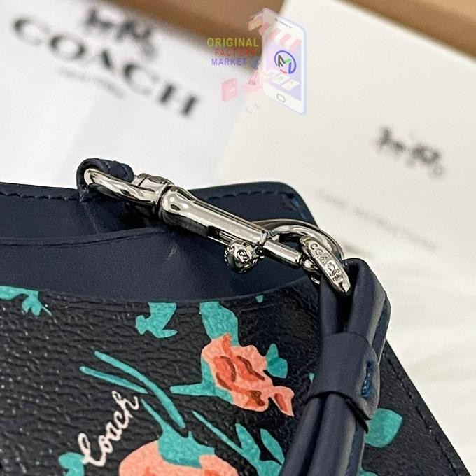 

LANYARD COC 91792 MIDNIGHT BLACK WITH ROSE BOUQUET PRINT LANYARD ID