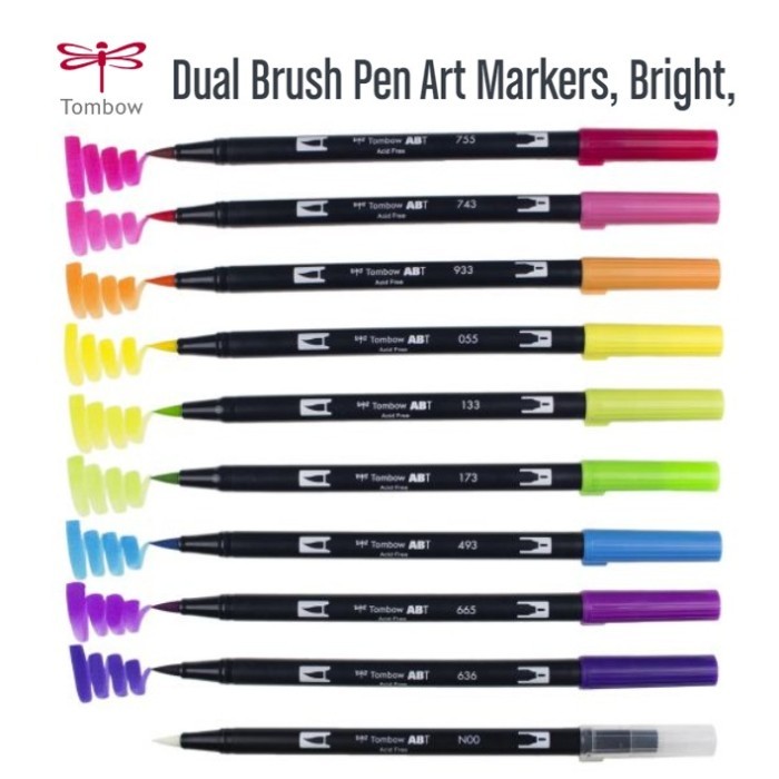 

TOMBOW - ABT DUAL BRUSH PEN ART MARKERS - ABT BRIGHT PALLETE