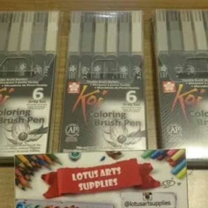 

SAKURA KOI COLORING BRUSH PEN GRAY SET 6