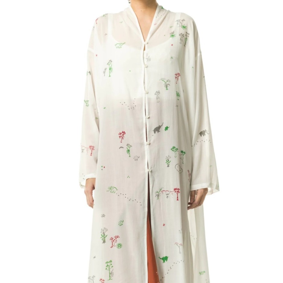 Kebaya Panjang Rimba Putih