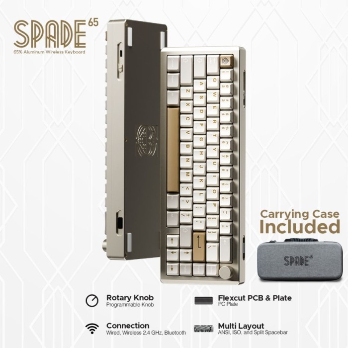 Noir Spade65 65% Aluminum Wireless Mechanical Gaming Keyboard