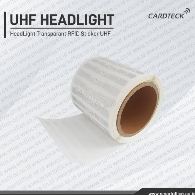 Uhf Sticker Headlight Transparant Electrostatic Rfid Sticker Label Uhf