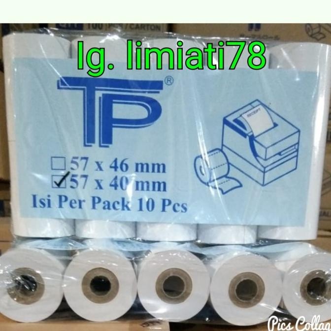 

Kertas Thermal Paper Roll Merk Global Ukuran 57 x 40 KAS PAPER 57x40