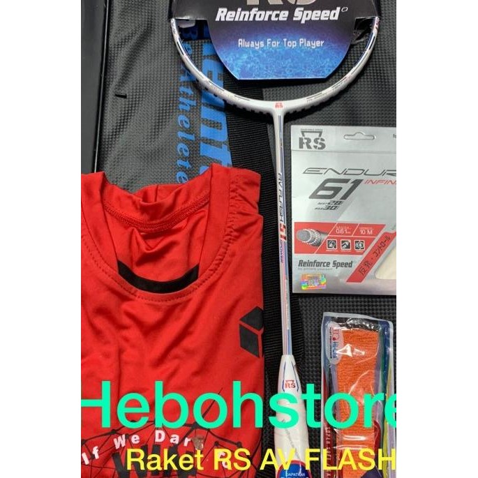 Raket Badminton RS AV FLASH 51 POWER full set KOMPLIT ORIGINAL Terlaris
