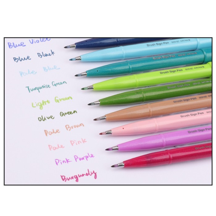 

PENTEL TOUCH BRUSH SIGN PEN SES15C FINE TIP CALLIGRAPHY PEN WRITING JOURNAL BRUSH LETTERING DRAWING