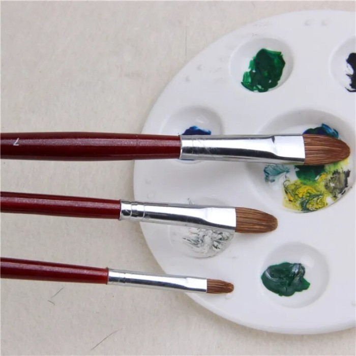 

6PCS/SET HIGH-GRADE WEASEL HAIR OIL PAINTING BRUSH HAZEL SHAP ROW PEN