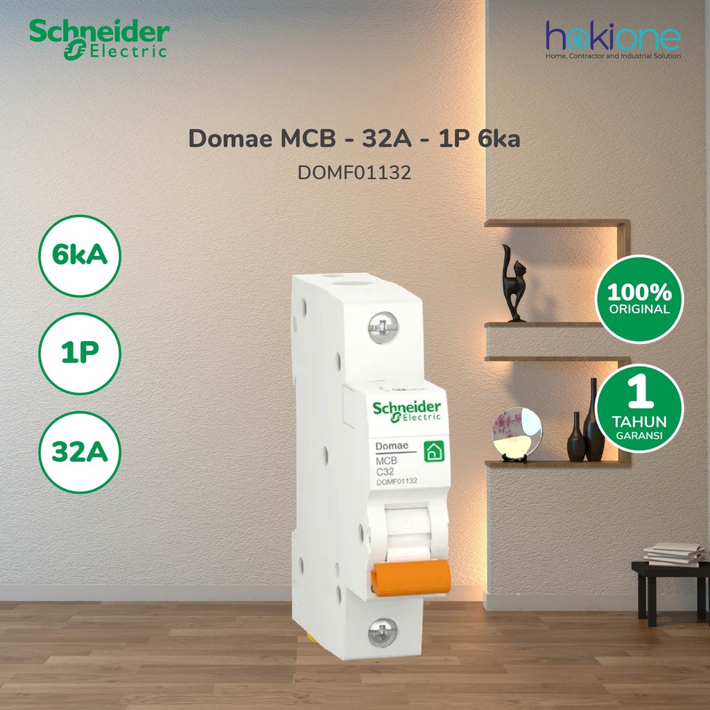 Schneider Electric MCB Domae 1P 32A 6kA Kurva C - DOMF01132