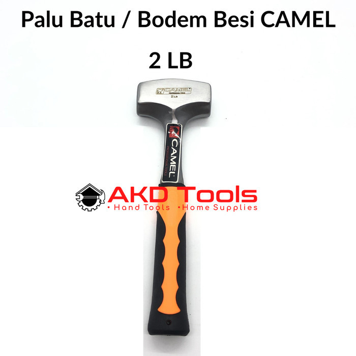 PALU BATU BESI 2 LB GAGANG FIBER CAMEL PALU BODEM BOGEM 2LB / 1 KG KODE 1405