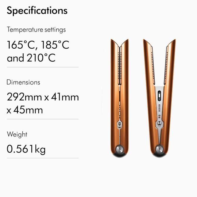 Dyson Corrale Hair Straightener Hs07 (Bright Copper/Bright Nickel) - Catokan Rambut
