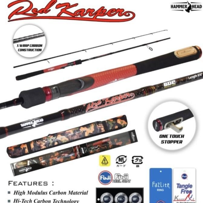 Promo Joran Hammerhead RED KARPER 180cm 8-17lb COD