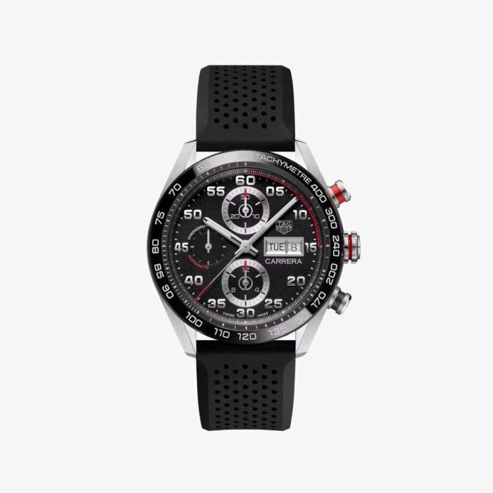 Jam Tangan pria analog Tag Heuer C arrera Chronograph great classic