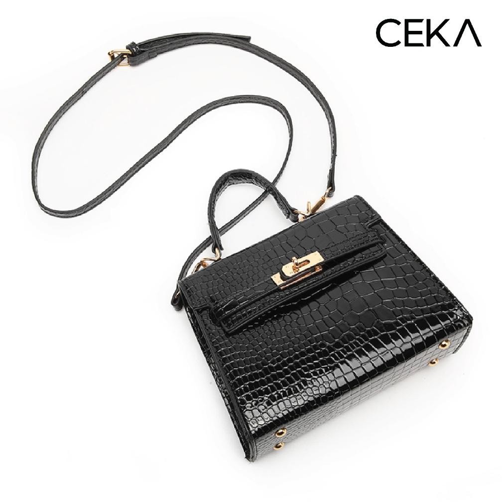 jg-56 CEKA Tas Wanita Sling Bag Tas Selempang Handbag Tas Kulit PU Croco - Kelly Bag Hemat