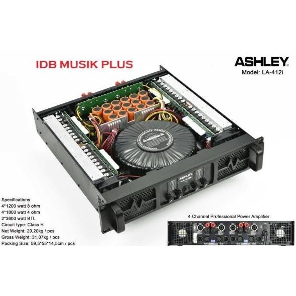 Murah Power 4 Channel Ashley La412I / La 412I / La 412 I Original