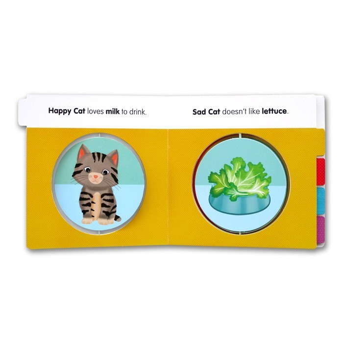 

Hb Happy Cat Sad Cat A Spinning Book About Feelings New