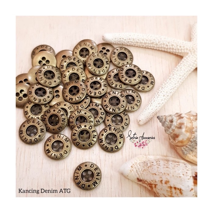 Kancing Denim Atg/Kancing Baju/Kancing Lb 4/Isi 144Pcs/Kancing Besi Ne