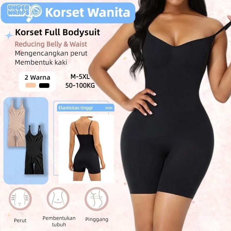 50-100Kg Korset Full Body Slim Suit Shapewear Wanita Jumbo Korset Pinggang Pakaian Dalam Tubuh Selem