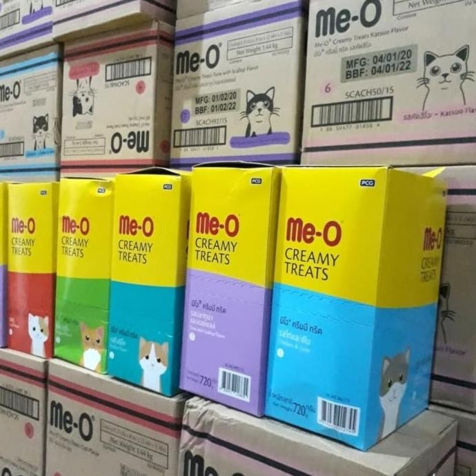 Grosir (1Box=12Pcs) Meo Creamy Treats All Varian Snack Kucing Meo Liquid