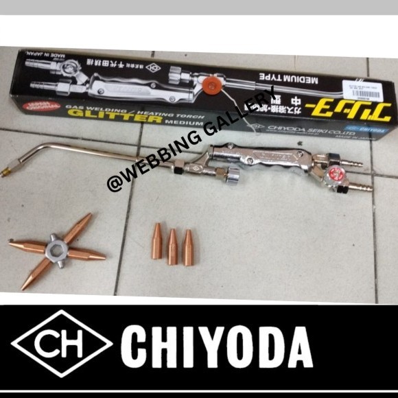 Chiyoda Glitter Gas Welding Torch Set MW Acetylene Type Medium