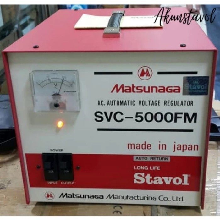 Stavol Stabilizer Listrik Daya 5000 Watt Matsunaga Japan Asli Original
