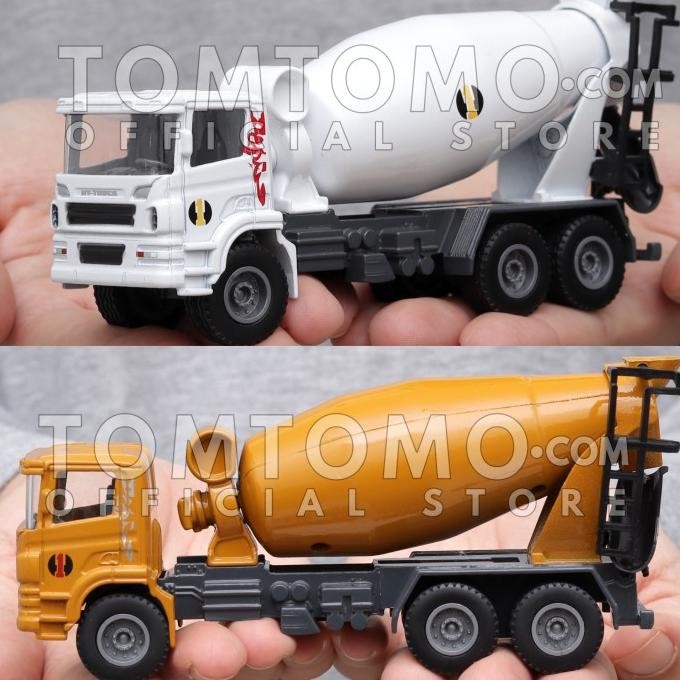 Tomtomo Mixer Truck M Diecast Miniatur Mobil Mobilan Mainan Truk Molen Original Dan Terlaris