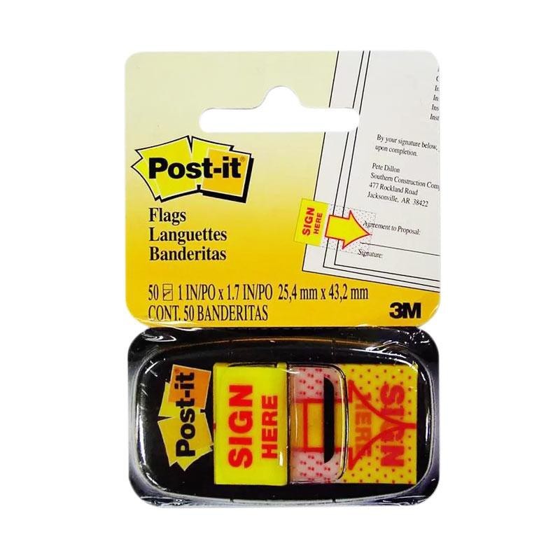 

Gramedia Pettarani - 3M - Post-It Penanda Tanda Tangan Sign Here 1 Inch x 1,7 Inch