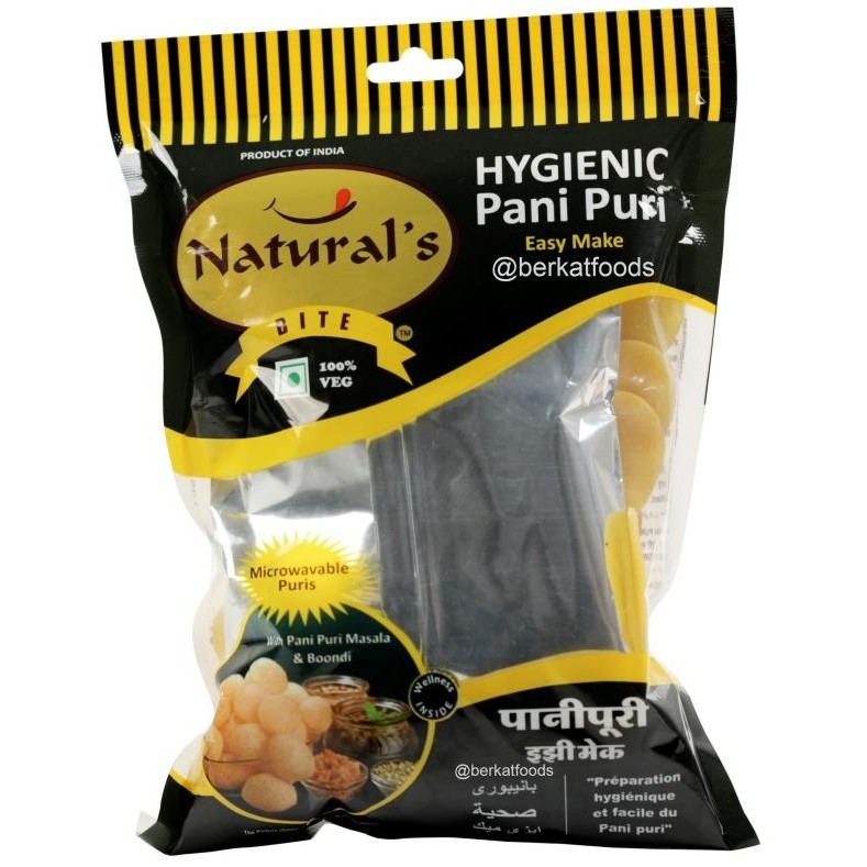 

Ready...Ready...Ready...] Pani Puri Hygienic Set Kit Natural's Bite / Kerupuk Dry, Boondi & Bumbu Kuah Masala Lengkap India Naturals Vegetarian
