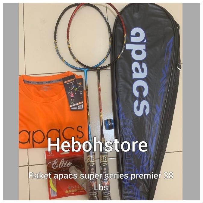 Raket Badminton APACS SUPER SERIES PREMIER FREE TAS+GRIP+SENAR+KAOS Terlaris