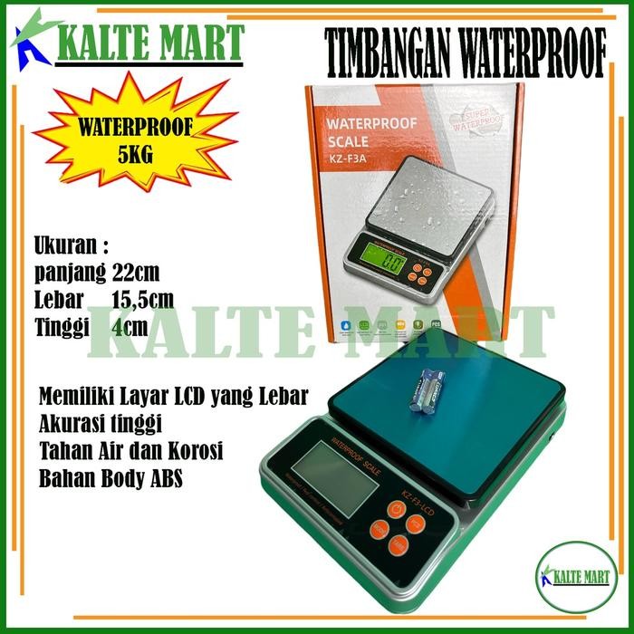 Timbangan Dapur Digital Tahan Air 5kg/0,5gram 10kg/1gram Timbangan Kue 10kg / Timbangan Waterproof,