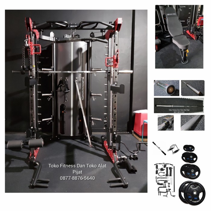 Ylia Paket Monster Fitness Zigma Bk-3058 Plus Rubber Floor