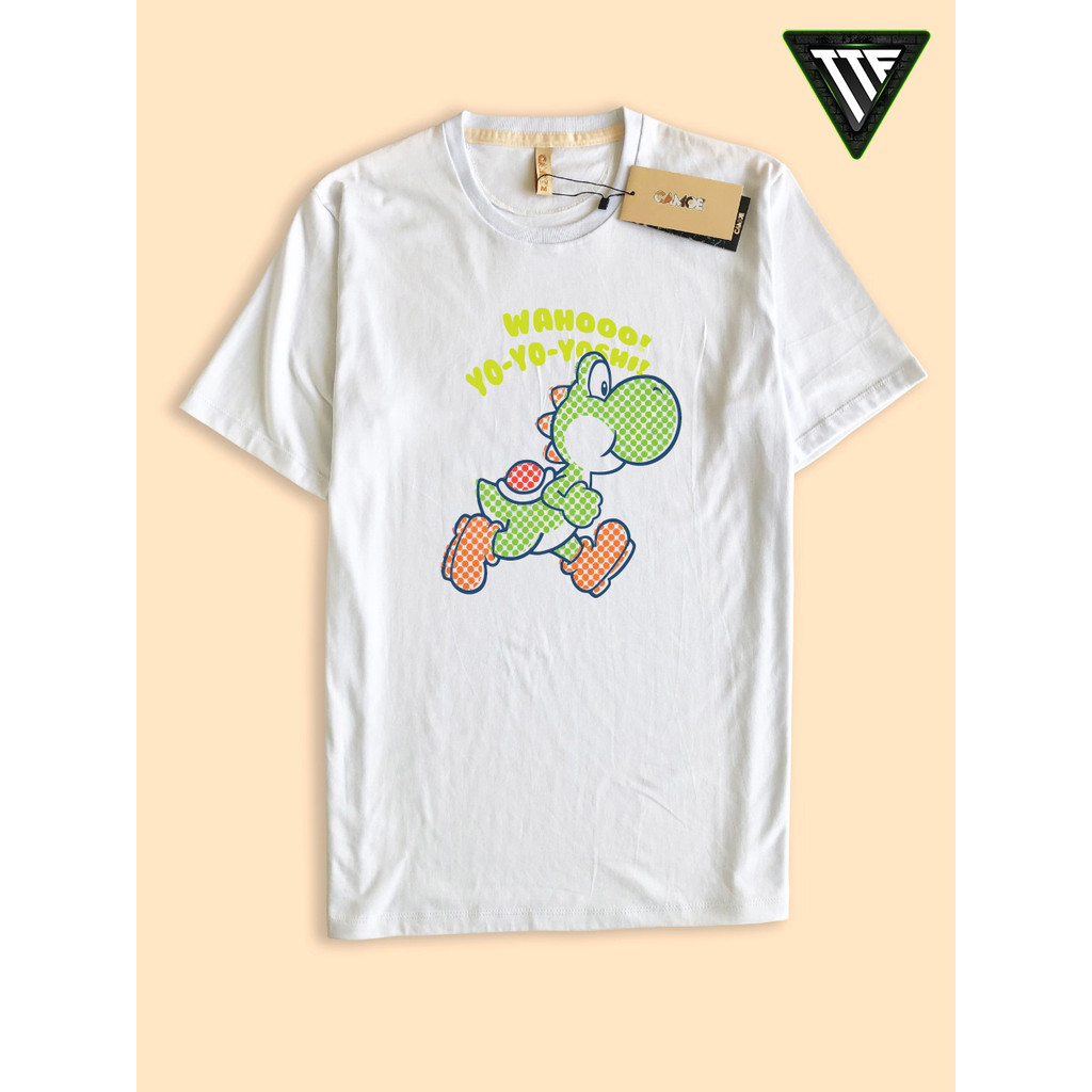 Kaos Tshirt Mario Yoshi Wahooo Uni