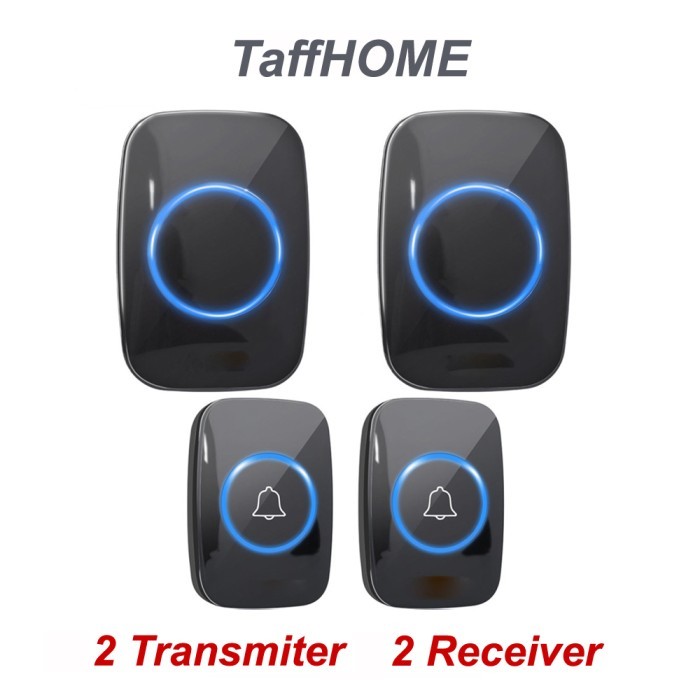 Bel Pintu Rumah Bell Wireless Remote Doorbell Taffhome Cacazi