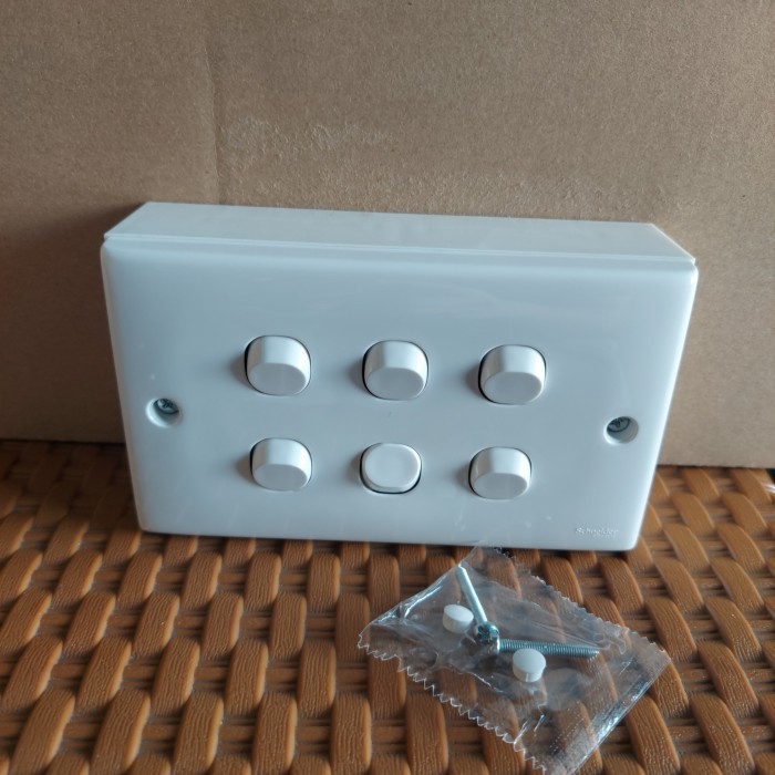 Grid Switch 6 Gang + Outbow