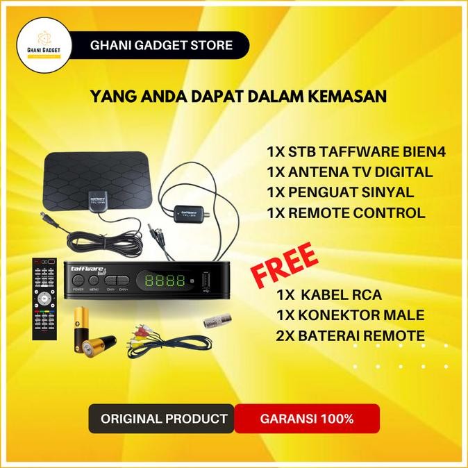 TERMURAH - Bundling Set Top Box + Antenna + Booster Tv Digital LED Analog Tabung