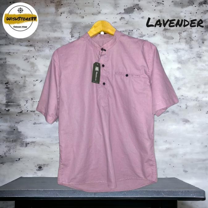 Sale Now Kemeja Koko Pria Dewasa - Baju Muslim Pria Warna Lavender Terbaik